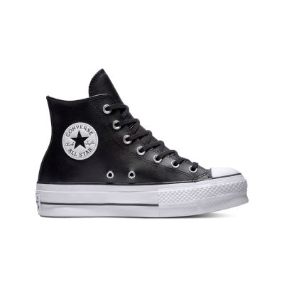 Converse Chuck Taylor All Star Platform Leather High-Top - Negru - Adidași Converse Chuck Taylor All Star Platform Leather High-Top - Negru - Adidași