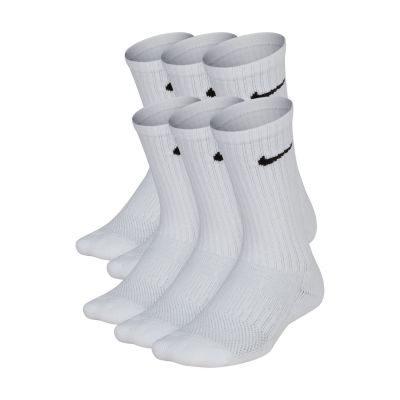 Nike Everyday Kids' Cushioned Crew Socks (6 Pairs) - Alb - Șosete