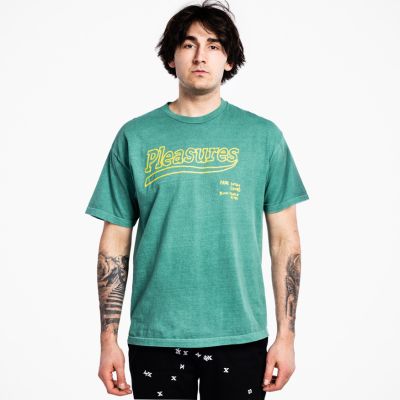 Pleasures Dub Pigment DYE T-Shirt Green - Verde - Tricou cu maneca scurta Pleasures Dub Pigment DYE T-Shirt Green - Verde - Tricou cu maneca scurta