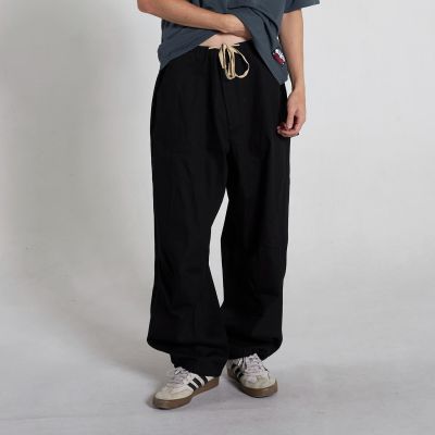 Pleasures Wander Wide Leg Pants Black - Negru - Pantaloni
