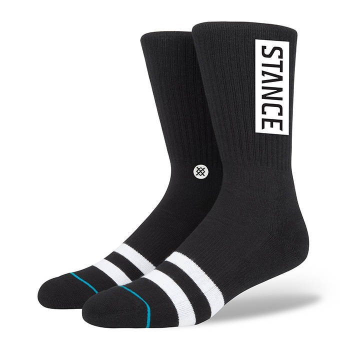 Stance OG Black Socks - Bărbați - Șosete Stance - Negru - M556D17OGG - Mărimea: L