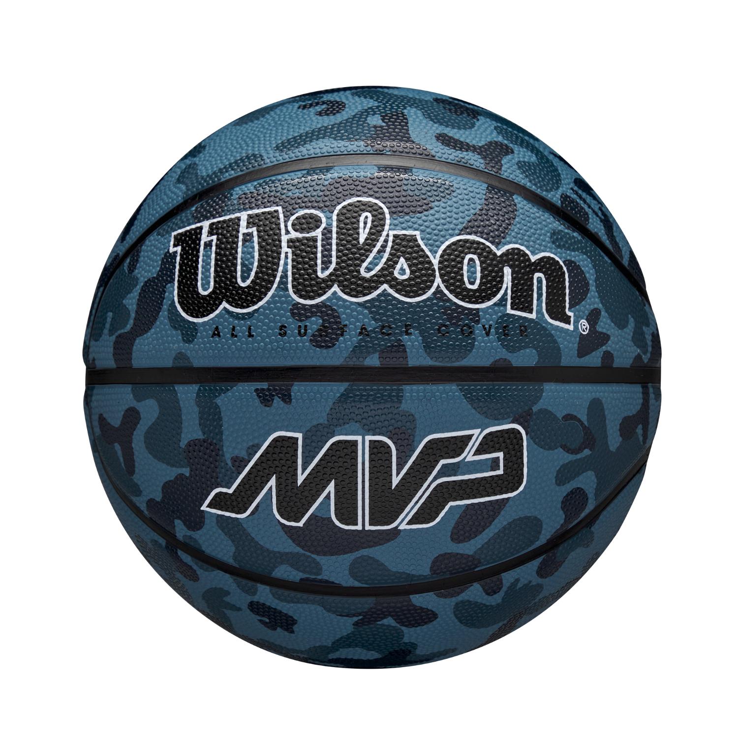 Wilson MVP Camo Basketball Blue 7 - Unisex - Minge Wilson - Albastru - WZ3018702 - Mărimea: 7